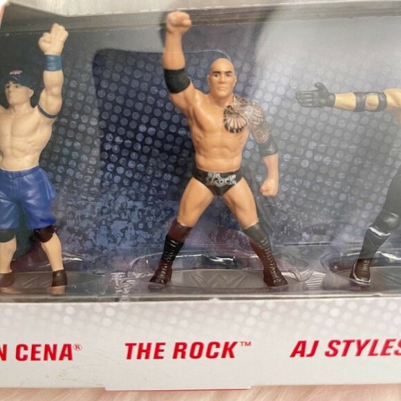 WWE Collector 5-pack John Cena, The Rock, AJ, Finn, Roman Reigns Action New - Picture 5 of 12